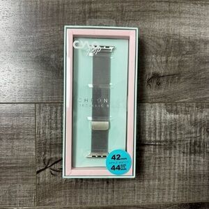 Cylo Pop Chronos Metallic Band Silver for Apple Watch 42mm/44mm NIB